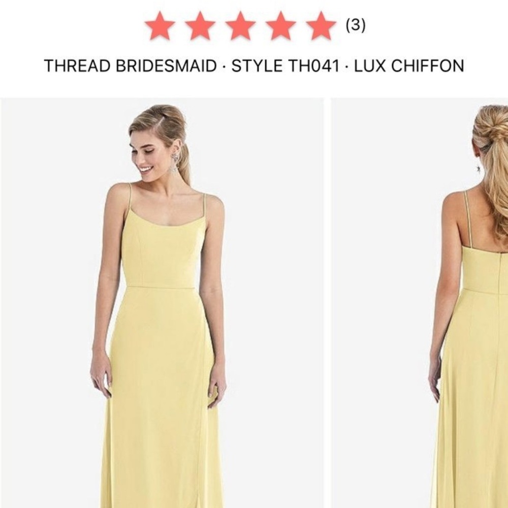 Dessy Group Butter Yellow Bridesmaid Dress